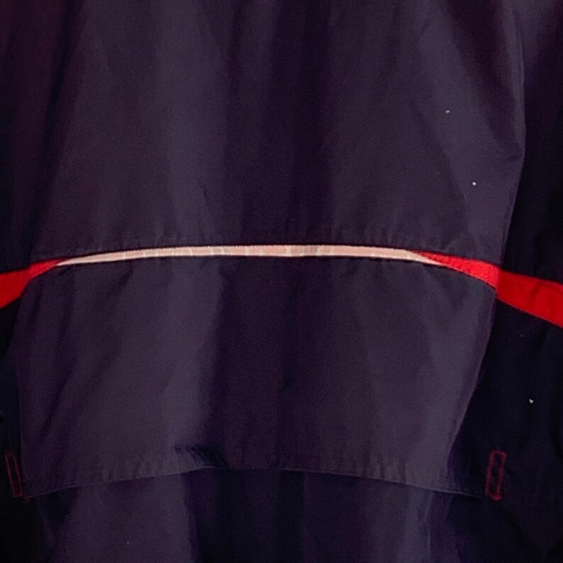 Retro Starter Windbreaker Men/'s Medium Navy Blue Americana Stripe