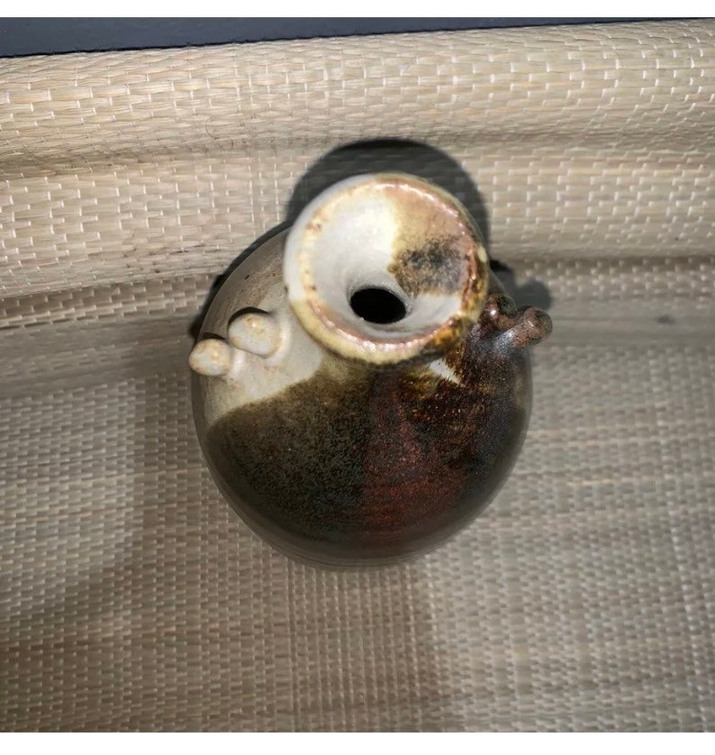 Beautiful Pottery Vase Earthy Tones Sandstone Glazed 10