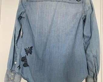 Sunflower Garden Chambray Shirt - Size 6