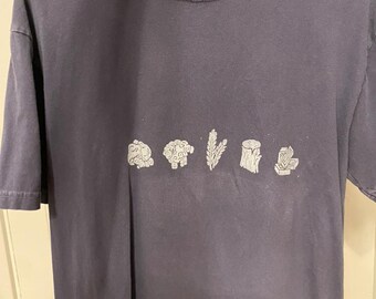Your Favorite Board Game Resources Tee - Navy Shirt with White Block Print - Thrifted Comfort Colors Tee - READY TO SHIP