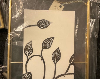 Pothos Print in Floating Frame - Handmade - Wall Art