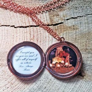 Custom Personalized Secret Message and Photo Locket - Great Mother&#39;s Day, Valentine&#39;s Day, Grandmother, Daughter, Best Friend gift
