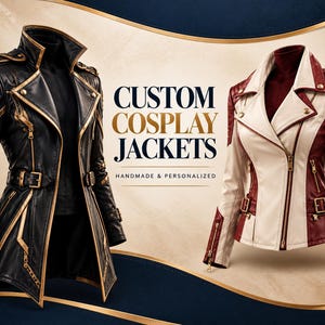 Custom Jackets And Coats, Made to Order Anime Game Character and Halloween Costume l Cosplay commissions Comic Con l Christmas Outfits