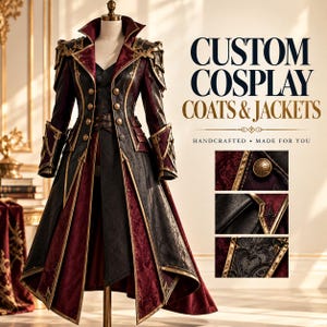 Custom Cosplay Jackets and Coats, Handmade Fantasy Costume Outerwear