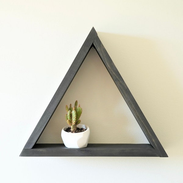 The Pyramid Shelf | Triangle Shelf | Wood shelf