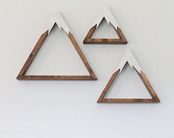 The Mountain Shelf | Triangle Shelf | Snowcapped Mountain shelf | Nursery decor