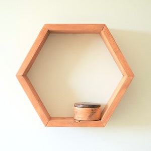 The Hexagon Shelf Honeycomb Shelf Home Decor With Hangers 3.5 deep image 6