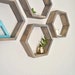 The Hexagon Shelf | Honeycomb Shelf | Home Decor | With Hangers | 3.5' deep 