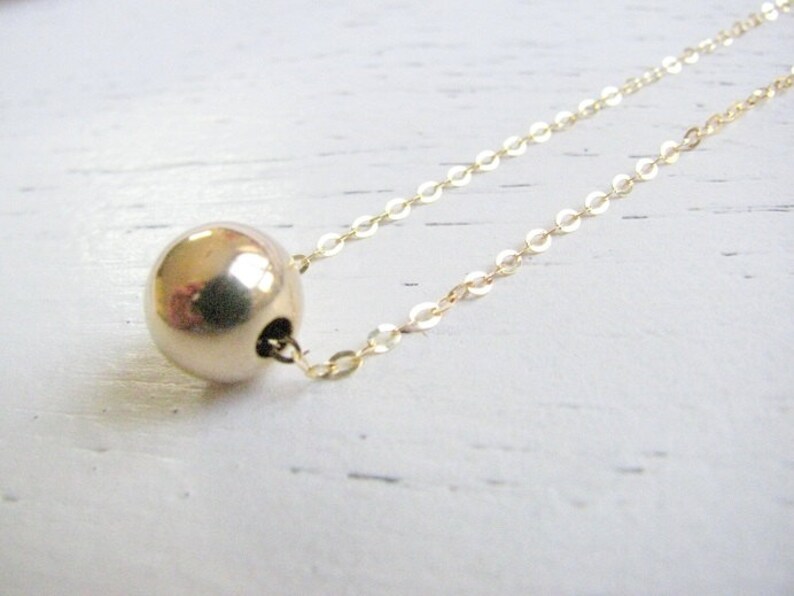 SALE Ball necklace Gold small Bead necklace Chic Everyday jewelry Dainty