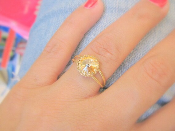 Champagne topaz best sale ring