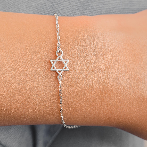 Bracciale Stella Di David Regolabile In Acciaio – Gioiello Ebraico Portafortuna E Protezione