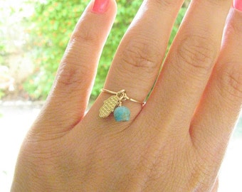 Mother Day - Hamsa ring - Hamsa gold ring - Turquoise ring - Hamsa hand ring - Thin hamsa ring - Thin ring