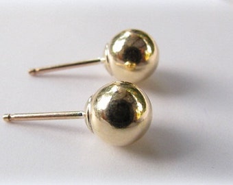 Mother Day - Gold post earrings Ball studs Round studs