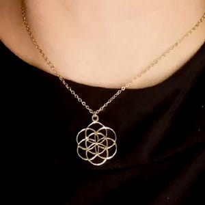 Flower of Life Necklace - Sterling Silver or Gold Filled - Sacred Geometry Pendant - Minimalist Jewelry - Meaningful Gift for Her