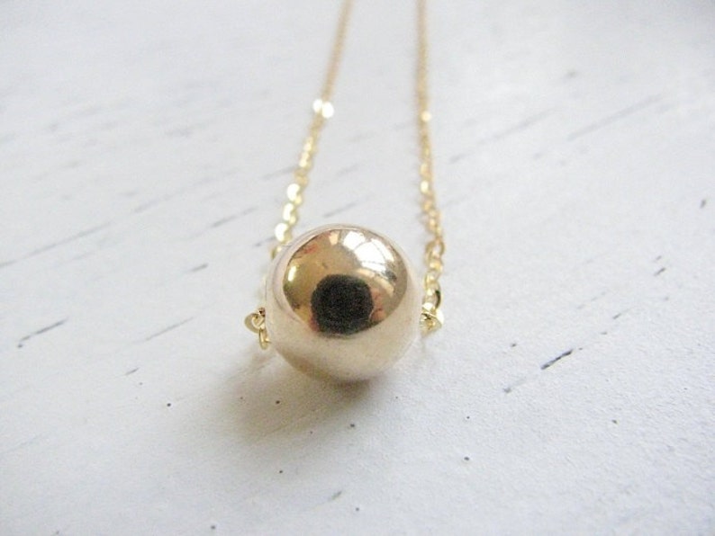 SALE Ball necklace Gold small Bead necklace Chic Everyday jewelry Dainty