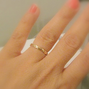 Bague fine - bague en or - bague fine en or - bague fine en coton, alliance en or, bague gold filled, tous les jours, simple - TAILLE 4,5