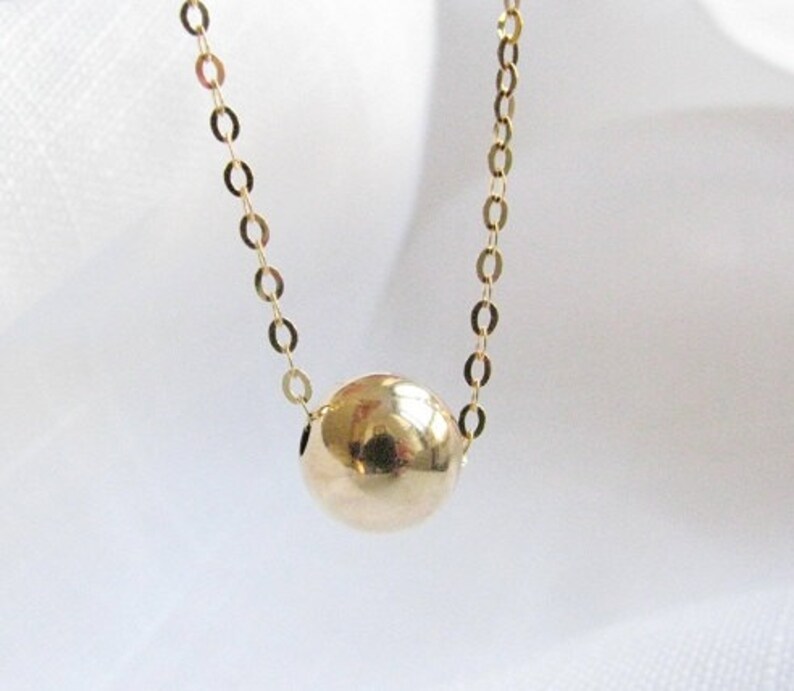 SALE Ball necklace Gold small Bead necklace Chic Everyday jewelry Dainty