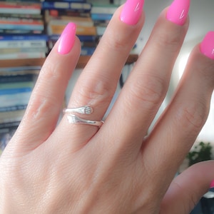 Sterling Silver Hand Hugging Ring, Embrace Ring, Adjustable Ring, Statement Ring Hand Hug Ring, Love Ring Ring, Unique Handcrafted Design