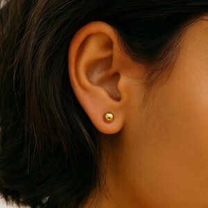 Gold studs Post earrings Ball studs Gold Bead studs Tiny ball studs 14k gold filled earrings