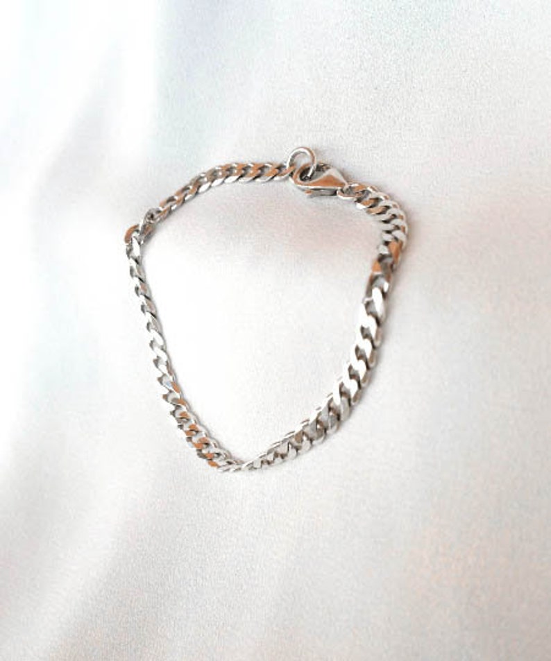 Silver Ankletsilver Chain Anklet Braceletchain Anklet Etsy