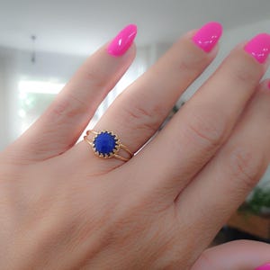 Lapislazuli Lapislazuli gold Ring Edelstein Natürliche Blau Lapis September Geburtsstein