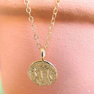 Gold necklace kabbalah charm ALD charm