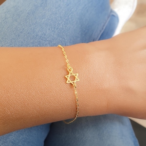 ダビデの星チャームブレスレットユダヤ人の星ゴールドシルバーMagen davidジュエリーイスラエルを擁護