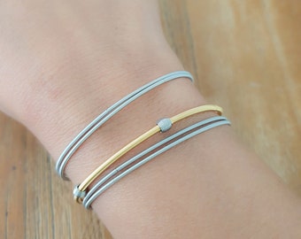 Set Silber Gitarre Saiten Armbänder-Metall Coiled Beads Gitarre Armband-Set 5 Feder Saiten Silber Gold-Gitarre Stainelss Stahl Armbänder Set