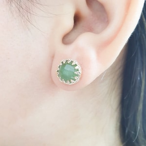 Jade Earrings, Silver Jade Earrings, Natural Jade Silver Earrings, Green Stone Earrings, Green Jade Earrings, Silver Jade Jewelry