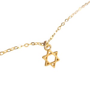 Star of David Necklace, Jewish Star Necklace, Gold Star of David Necklace, Magen David Necklace, Dangle Charm Necklace