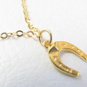 Horseshoe bracelet - Gold lucky charm bracelet