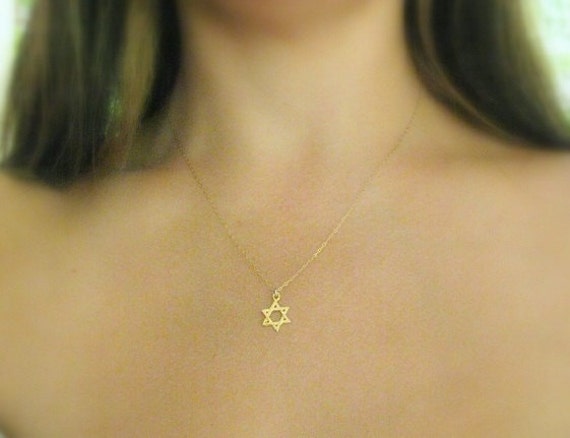 Magen David Pendant Necklace in 14k Yellow Gold | Everyday Jewelry