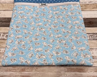 A Cat Named Stitch Fabric Line  Project Bag | Quilted Cross Stitch Project Bag | Needlework Bag| PB358