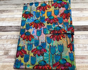 Portafolio para proyectos de punto de cruz con estampado de acuarela / Bolsa para proyectos / Portafolio para manualidades / Bolsa para manualidades / Bolsa para proyectos de costura / Tamaño grande /PB172