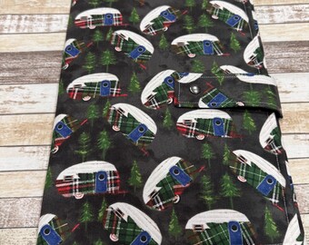 Christmas Vintage Camper  Cross Stitch Project Folio | Project Bag | Craft Folio | Craft Bag | Needlework Project Bag | Size Large|PB378