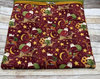 Christmas Teresa Kogut Fabric Project Bag | Quilted Cross Stitch Project Bag | Needlework Bag| PB349