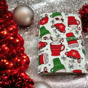 Christmas Fabric Journal Cover: Hand Dyed Paper Travelers Notebook