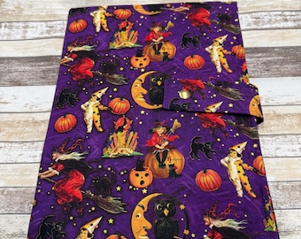 Halloween Vintage Print  Cross Stitch Project Folio | Project Bag | Craft Folio | Craft Bag | Needlework Project Bag | Size Large|PB377