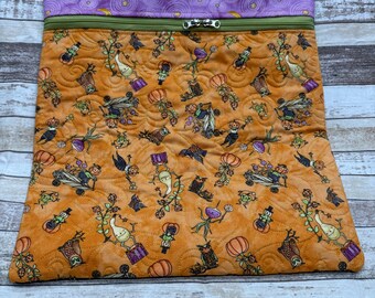 Fall Halloween Teresa Kogut Fabric Project Bag | Quilted Cross Stitch Project Bag | Needlework Bag | PB340