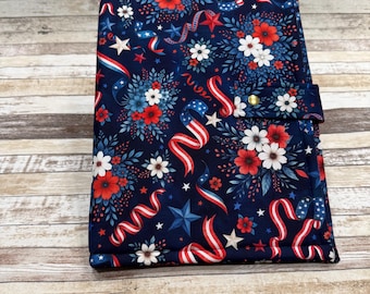 Portafolio para proyectos de punto de cruz con estampado patriótico estadounidense / Bolsa para proyectos / Portafolio para manualidades / Bolsa para manualidades / Bolsa para proyectos de costura / Tamaño grande /PB178