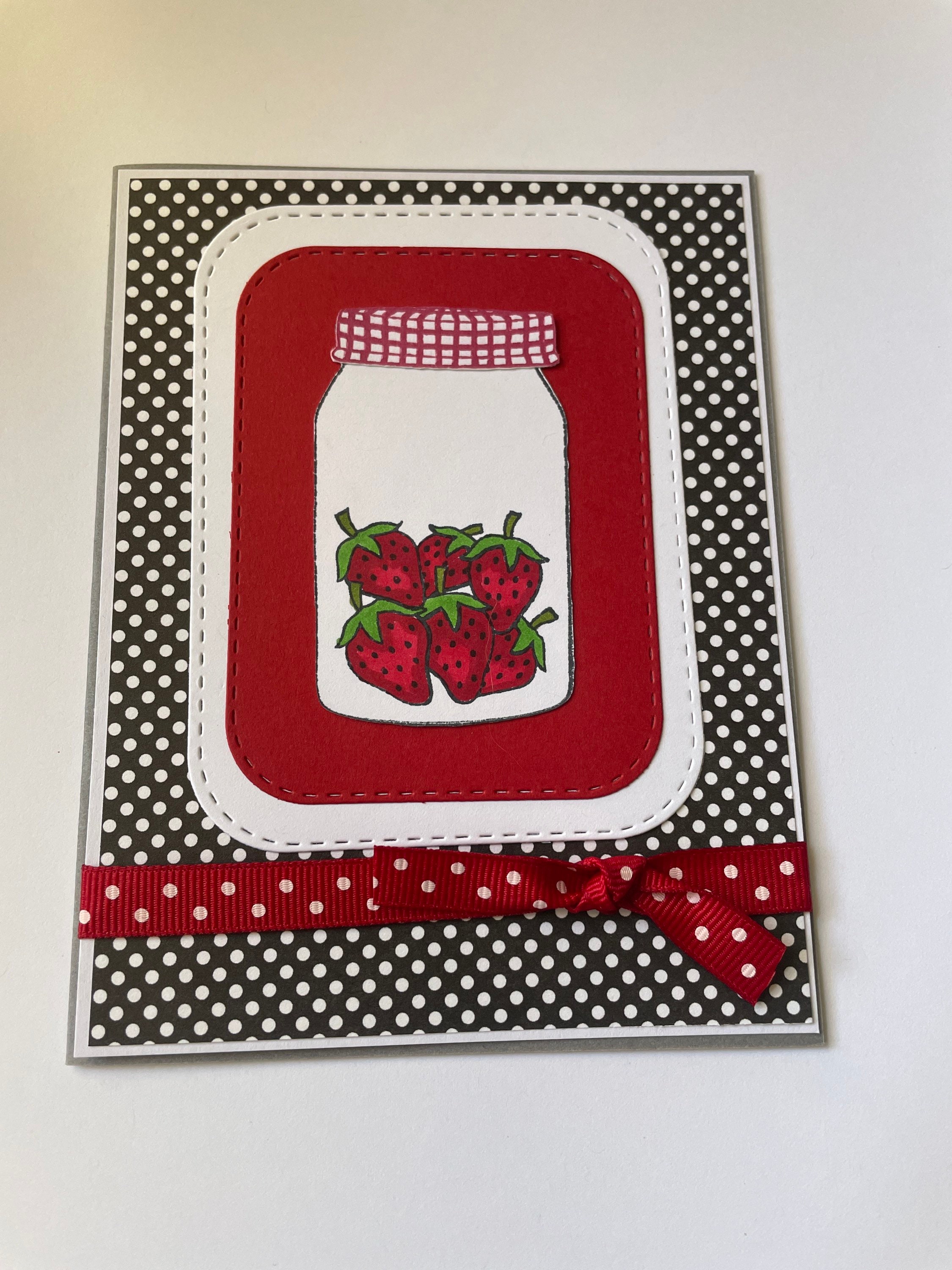 Handmade strawberry cards set of 5 KIT plus one sample Etsy