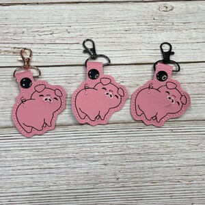 Pig Keychain | Snaptab | Backpack Tag | Keyfob