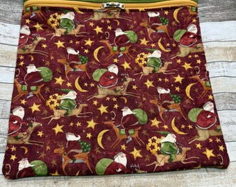 Christmas Teresa Kogut Fabric Project Bag | Quilted Cross Stitch Project Bag | Needlework Bag| PB347