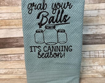 Embroidered Kitchen Towel | Tea Towel | Kitchen Towel | Canning Season | ET125