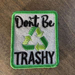 You Choose Iron On | Sew On | Embroidered Patch For Hats | Bags | Clothing And More | Trashy