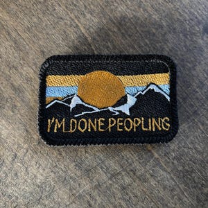 You Choose Iron On | Sew On | Embroidered Patch For Hats | Bags | Clothing And More | Done Peopling