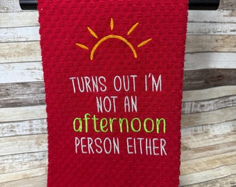 Embroidered Waffle Kitchen Towel | Funny Humor Gift | ET 157