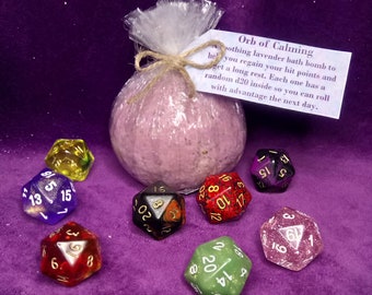 Orb of Calming - Soothing Bathbomb With Random D20