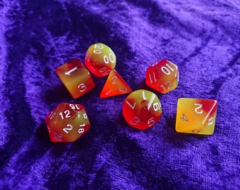 Rhubard and Custard Polyhedral Dice