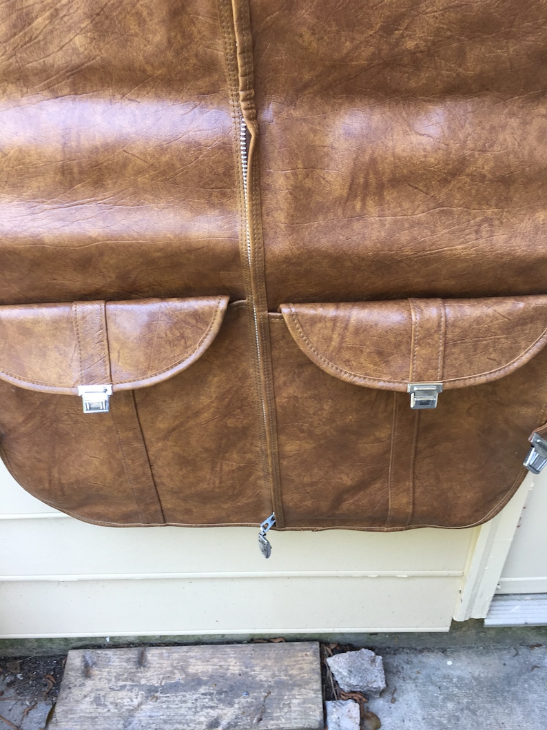 Vintage leather American Tourister garment bag...free shipping !!